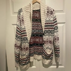 Forever 21 Cozy Winter Pattern Cardigan